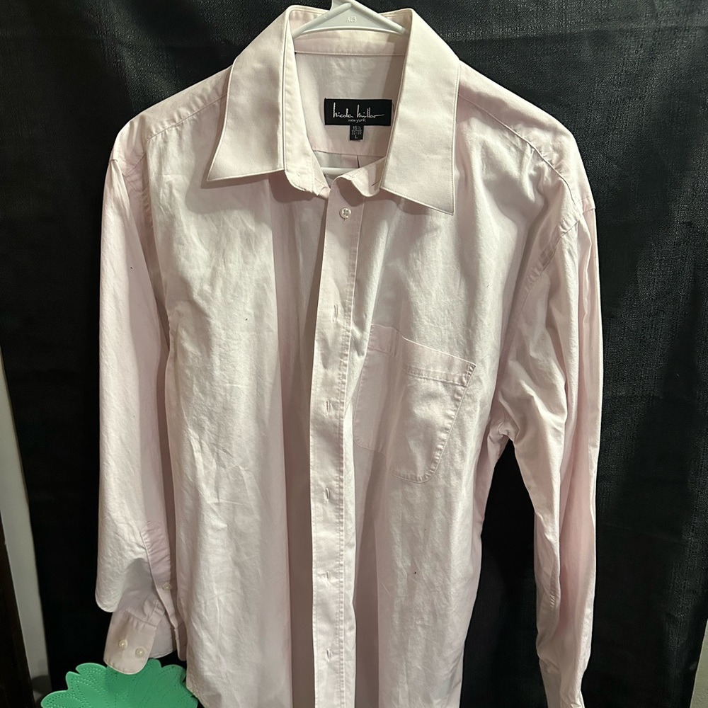 Large pink, Nicole Miller men shirt
